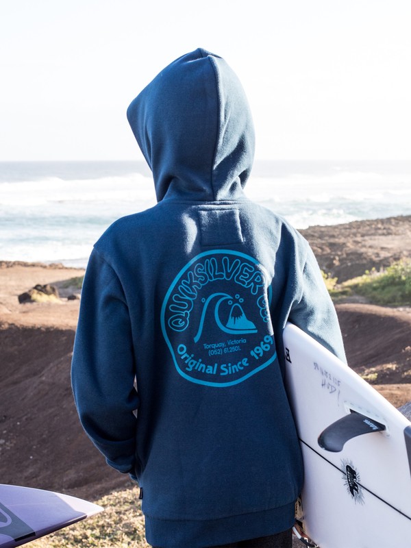 quiksilver, Flanklin Sunset - Hoodie for Boys 8-16, MOONLIT OCEAN (byk0) 0 Flanklin Sunset - Hoodie for Boys 8-16 Blue EQBFT03553 Quiksilver