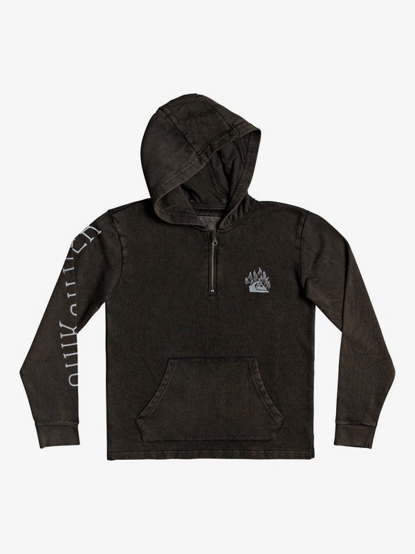 Quiksilver Big Logo-Felpa con Cappuccio da Ragazzo 8-16