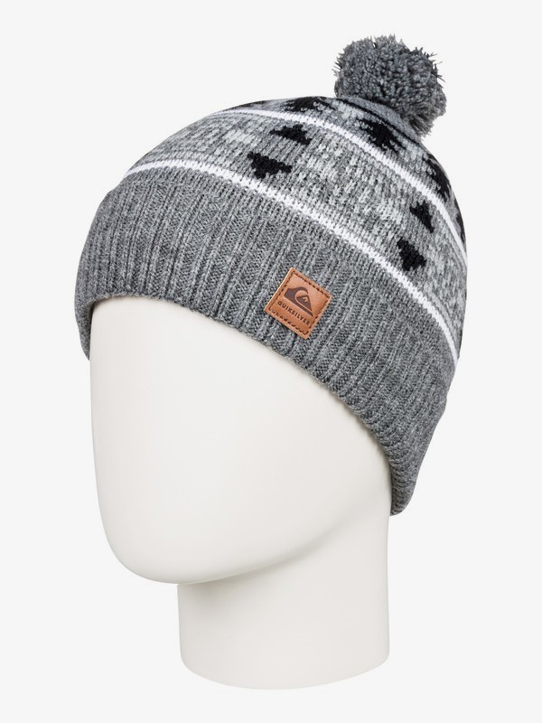 quiksilver, Nash - Gorro con Pompón para Chicos 8-16, BLACK HEATHER (krph) 0 Nash - Gorro con Pompón para Chicos 8-16 Negro EQBHA03046 Quiksilver