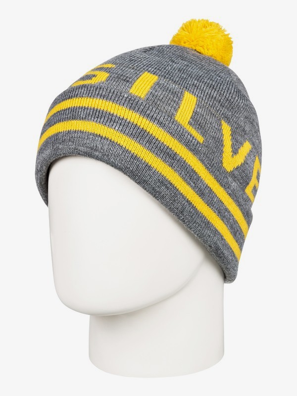 quiksilver, Summit - Gorro con Pompón para Chicos 8-16, LIGHT GREY HEATHER (sgrh) 0 Summit - Gorro con Pompón para Chicos 8-16 Gris EQBHA03049 Quiksilver