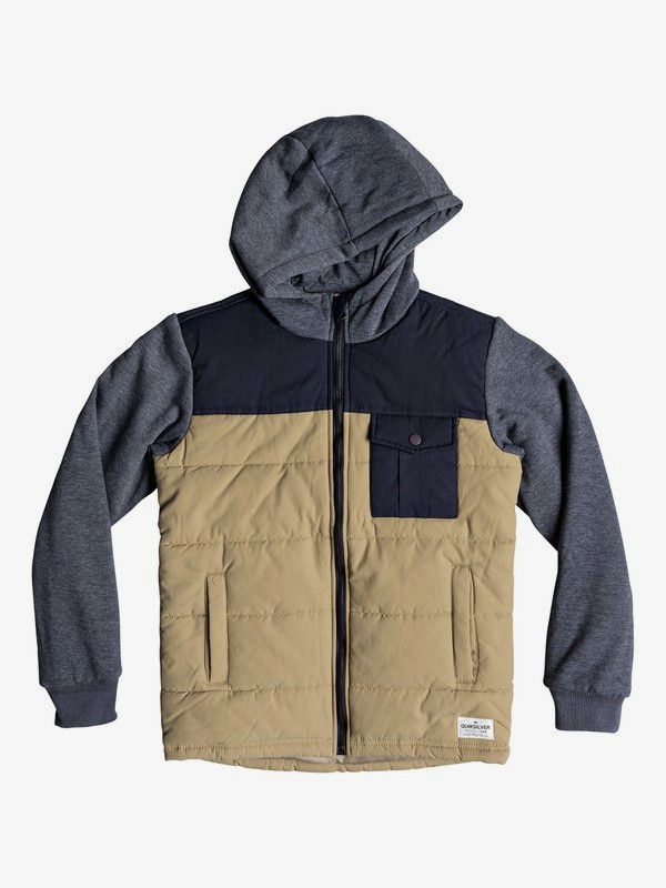 Boy's 8-16 Oha You Hooded Mix Fabric Jacket | Quiksilver