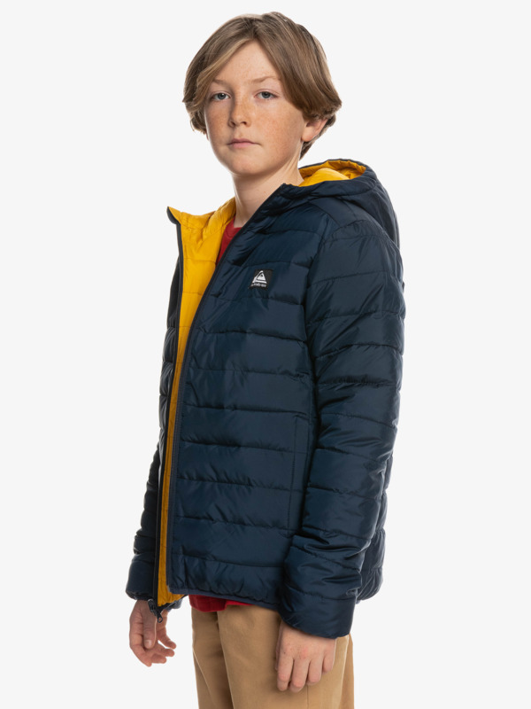 Scaly Rev - Reversible Hooded Puffer Jacket for Boys EQBJK03260