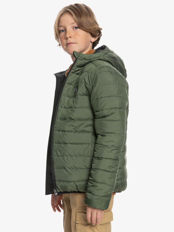 Scaly Rev - Reversible Hooded Puffer Jacket for Boys  EQBJK03260