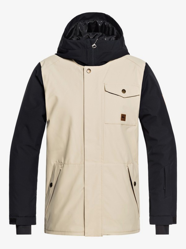quiksilver, Ridge - Snow Jacket for Boys 8-16, MOJAVE DESERT (tgl0) 0 Ridge - Snow Jacket for Boys 8-16 Beige EQBTJ03072 Quiksilver