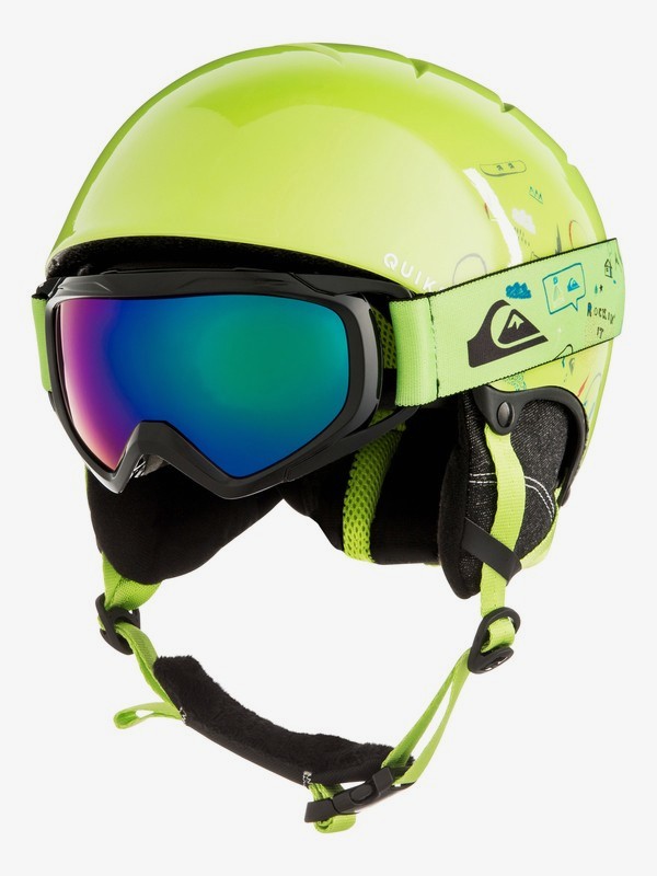 quiksilver, The Game Pack - Helmet and Goggle Set for Boys 8-16, LIME GREEN_MOAM TATT (gjz3) 0 The Game Pack - Helmet and Goggle Set for Boys 8-16 Green EQBTL03001 Quiksilver