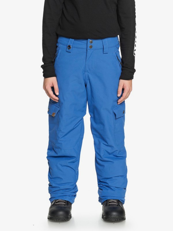 quiksilver, Porter - Snow Pants for Boys 8-16, DAPHNE BLUE (bqc0) 0 Porter - Snow Pants for Boys 8-16 Blue EQBTP03022 Quiksilver