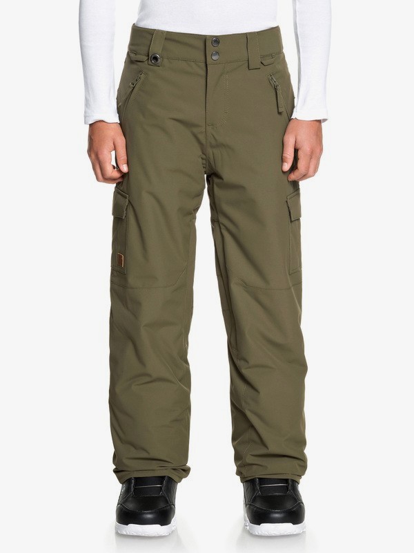 quiksilver, Porter - Snow Pants for Boys 8-16, GRAPE LEAF (cre0) 0 Porter - Snow Pants for Boys 8-16 Brown EQBTP03024 Quiksilver
