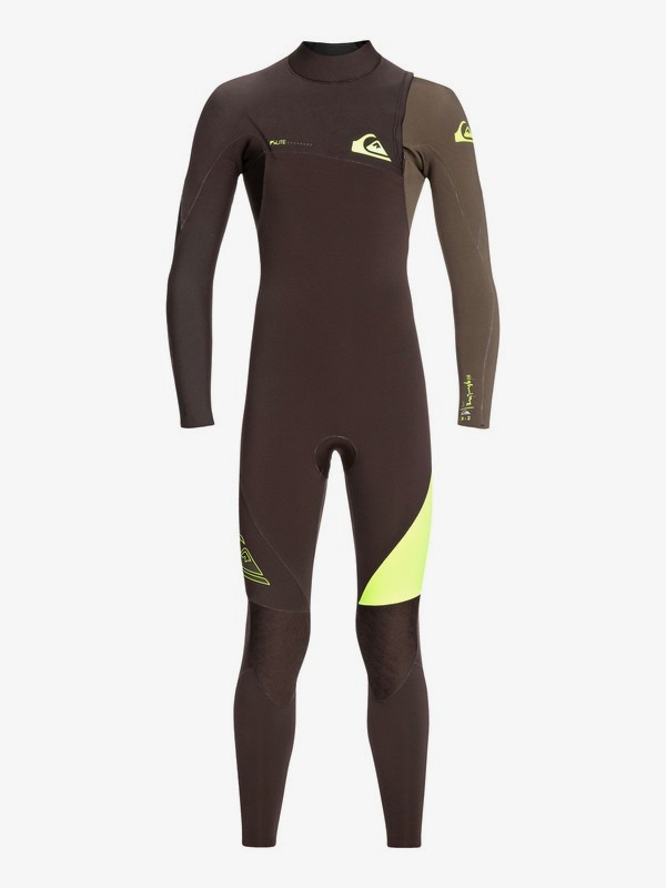 quiksilver, 4/3mm Highline Series - Combinaison sans zip pour Garçon 8-16 ans, VELVET BROWN/ DARK BEECH (xcck) 0 4/3mm Highline Series - Combinaison sans zip pour Garçon 8-16 ans Marron EQBW103035 Quiksilver