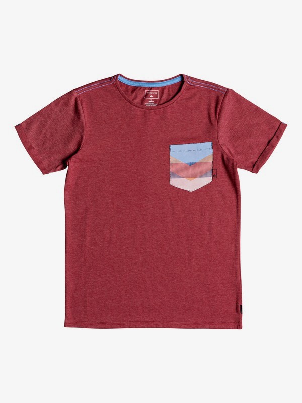 quiksilver, Stay - Maglietta da Ragazzo 8-16, GARNET HEATHER (rqkh) 0 Stay - Maglietta da Ragazzo 8-16 Red EQBZT03776 Quiksilver