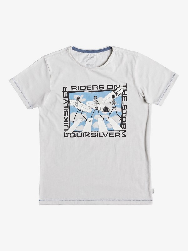 quiksilver, Детская футболка Stormy Rider, GARDENIA HEATHER (wbyh) 0 Детская футболка Stormy Rider Белый EQBZT03928 Quiksilver