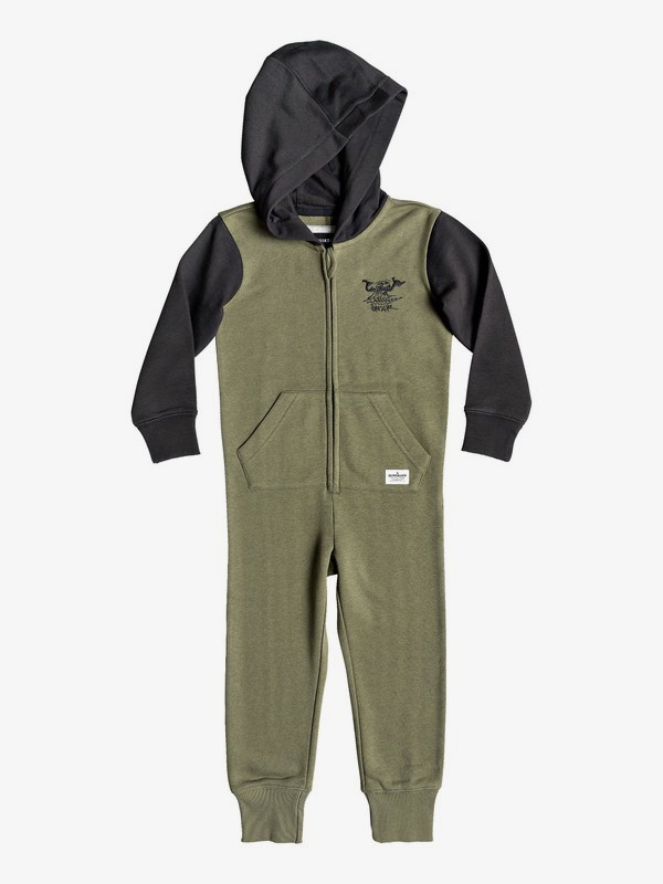 quiksilver, Minoo - Combinaison zippée à capuche pour Garçon 2-7 ans, FOUR LEAF CLOVER (gph0) 0 Minoo - Combinaison zippée à capuche pour Garçon 2-7 ans Vert EQKFT03257 Quiksilver