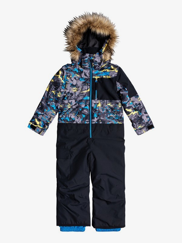 quiksilver, Rookie - Snowsuit for Boys 2-7, SULPHUR POP YETI FOREST (gjc1) 0 Rookie - Snowsuit for Boys 2-7 Green EQKTS03005 Quiksilver