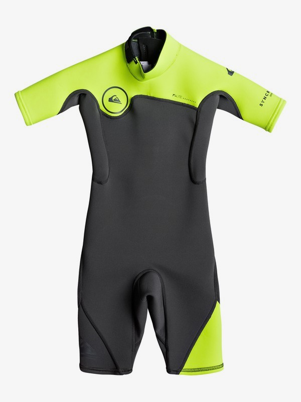 quiksilver, 2/2mm Syncro Series - Springsuit à manches courtes avec zip dans le dos pour Garçon 2-7 ans, JET BLACK/ SAFETY YELLOW/ GUN (xkgk) 0 2/2mm Syncro Series - Springsuit à manches courtes avec zip dans le dos pour Garçon 2-7 ans Noir EQKW503000 Quiksilver