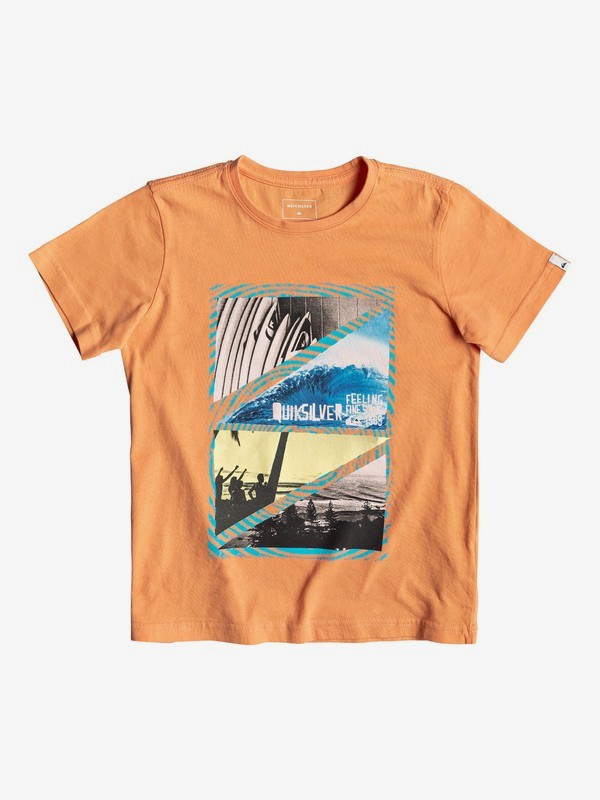 quiksilver, Youth Dream - Camiseta para Chicos 2-7, FLAMINGO (nks0) 0 Youth Dream - Camiseta para Chicos 2-7 Naranja EQKZT03291 Quiksilver