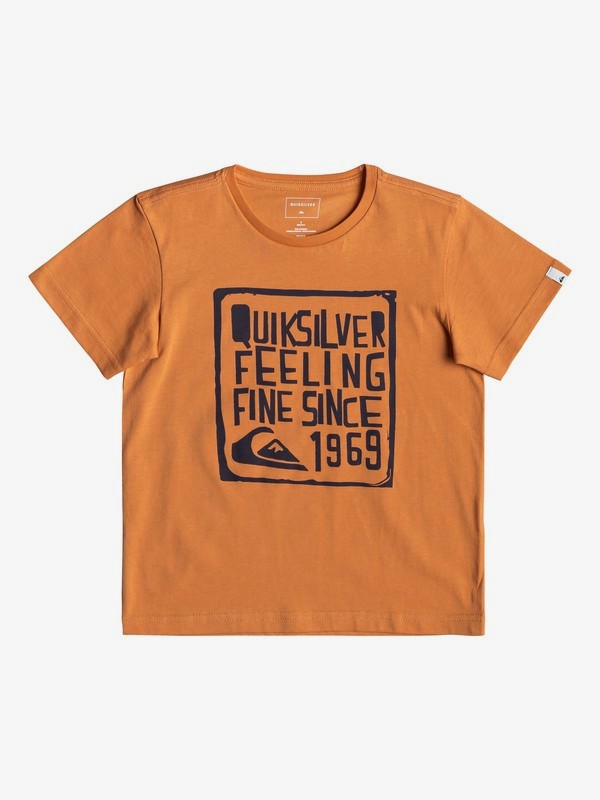 quiksilver, Boy Feel Fine - Camiseta para Chicos 2-7, FLAMINGO (nks0) 0 Boy Feel Fine - Camiseta para Chicos 2-7 Naranja EQKZT03293 Quiksilver