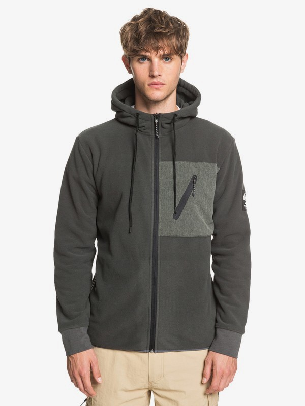 Waterman Deep Chanel - Polar Fleece Zip-Up Hoodie for Men | Quiksilver