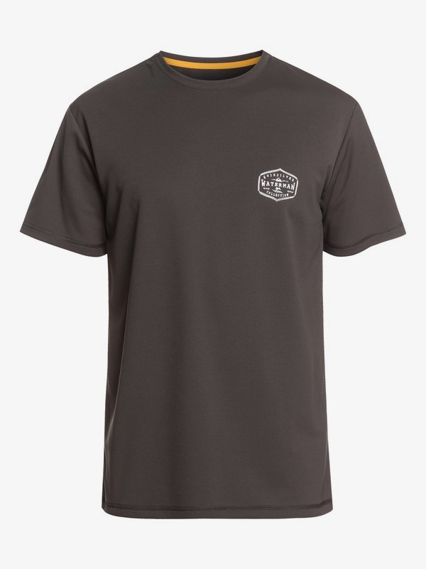 quiksilver, Waterman Gut Check - Camiseta de Surf de Manga Corta con Protección Solar UPF 50 para Hombre, RAVEN (ksq0) 0 Waterman Gut Check - Camiseta de Surf de Manga Corta con Protección Solar UPF 50 para Hombre Negro EQMWR03058 Quiksilver