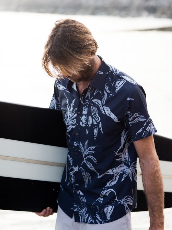 quiksilver, Waterman Tech Beachrider - Camisa de Manga Corta con UPF 30 para Hombre, PARISIAN NIGHT (byp0) 0 Waterman Tech Beachrider - Camisa de Manga Corta con UPF 30 para Hombre Azul EQMWT03226 Quiksilver