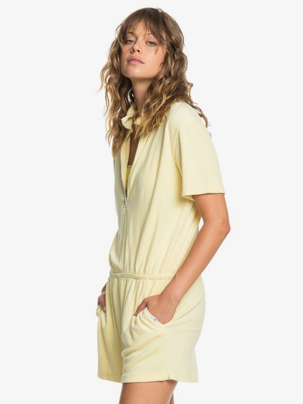 Quiksilver Womens Short Sleeve HalfZip Collared Playsuit Quiksilver