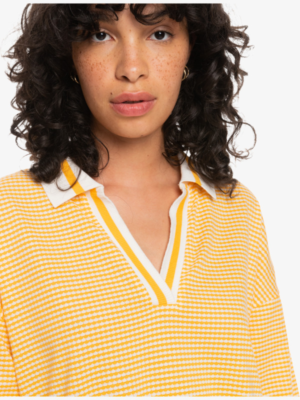Seventies Mind - Long Sleeve Polo Neck T-Shirt for Women  EQWFT03098