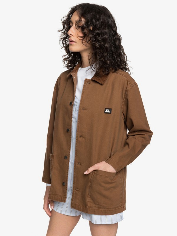 Quiksilver Womens - Veste en velours côtelé mi-longue pour ...
