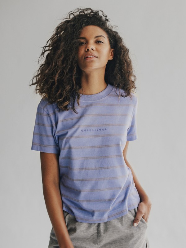 quiksilver, Quiksilver Womens - Camiseta Crop para Mujer, DUSTED PERI DEEPER STATE (pmg3) 0 Quiksilver Womens - Camiseta Crop para Mujer Violeta EQWKT03006 Quiksilver
