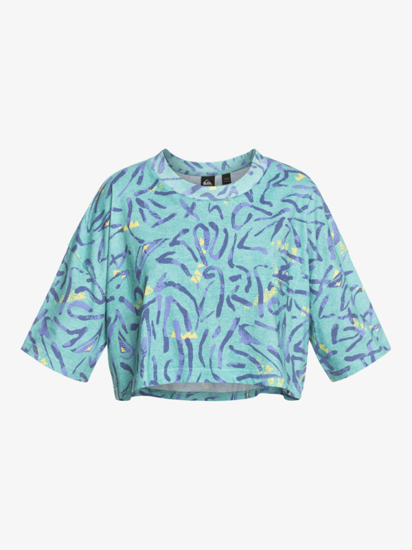 Mysterious Waves - Cropped T-Shirt for Women  EQWKT03148
