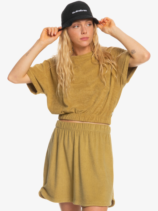 Resort Retreat - Towelling Fabric Top for Women  EQWKT03177