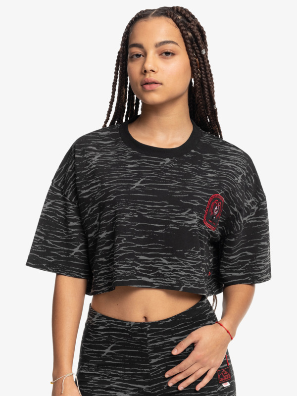 Quiksilver x Stranger Things Upside Down 2022 - Cropped T-Shirt for Women  EQWKT03187