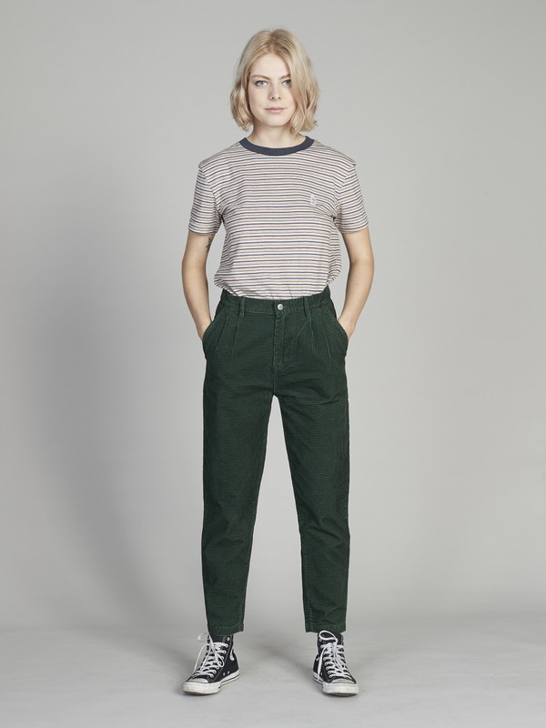 quiksilver, Quiksilver Womens - Pantalon à pinces en velours côtelé pour Femme, GARDEN TOPIARY (grt0) 0 Quiksilver Womens - Pantalon à pinces en velours côtelé pour Femme Vert EQWNP03004 Quiksilver