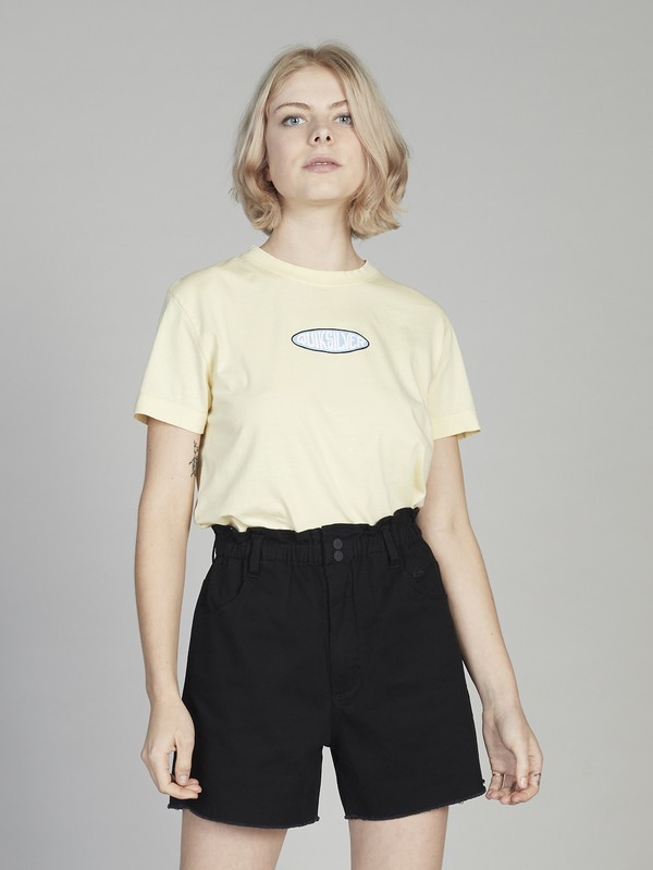 Quiksilver Womens HighWaist Elasticated Denim Shorts EQWNS03004