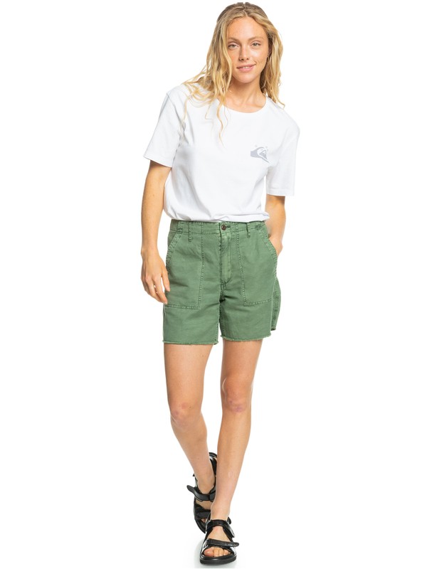 Worker Color - Linen Shorts for Women  EQWNS03067