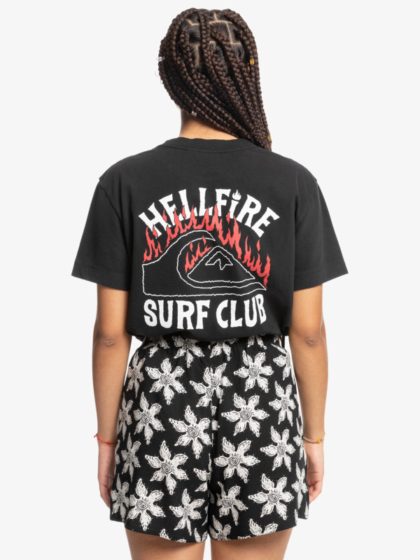 Quiksilver x Stranger Things Upside Down 2022 - Viscose Shorts for Women  EQWNS03083