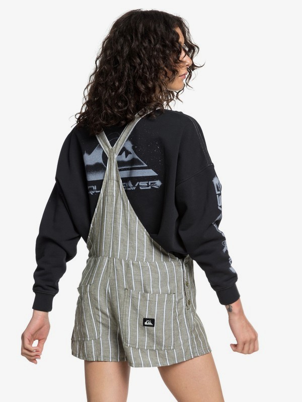 Quiksilver Womens Linen Dungaree Shorts Quiksilver