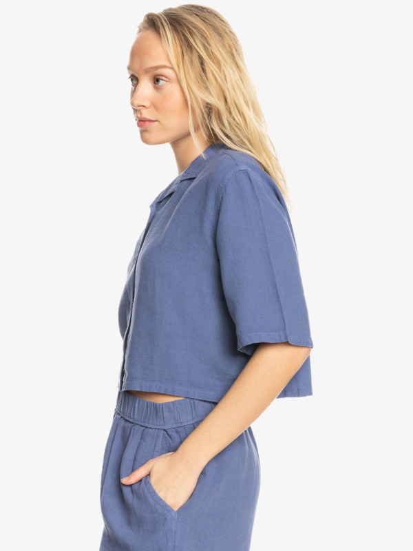 Happy Camper - Cropped Short Sleeve Shirt for Women EQWWT03112