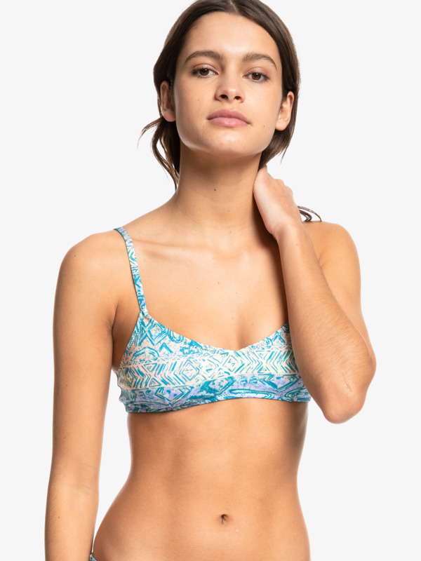 Classic All-Over Print 2022 - V Bralette Bikini Top for Women  EQWX303058