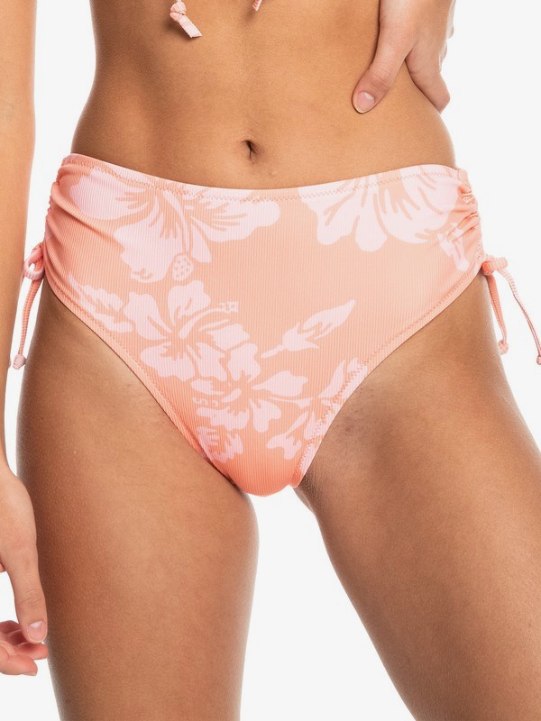 Ruched Side All-Over Print - High Waist Bikini Bottoms for Women  EQWX403059