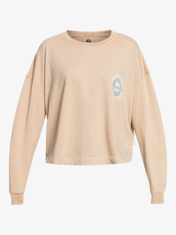 Quiksilver Womens Oversized Crop - Organic Long Sleeve T-Shirt for Women  EQWZT03045