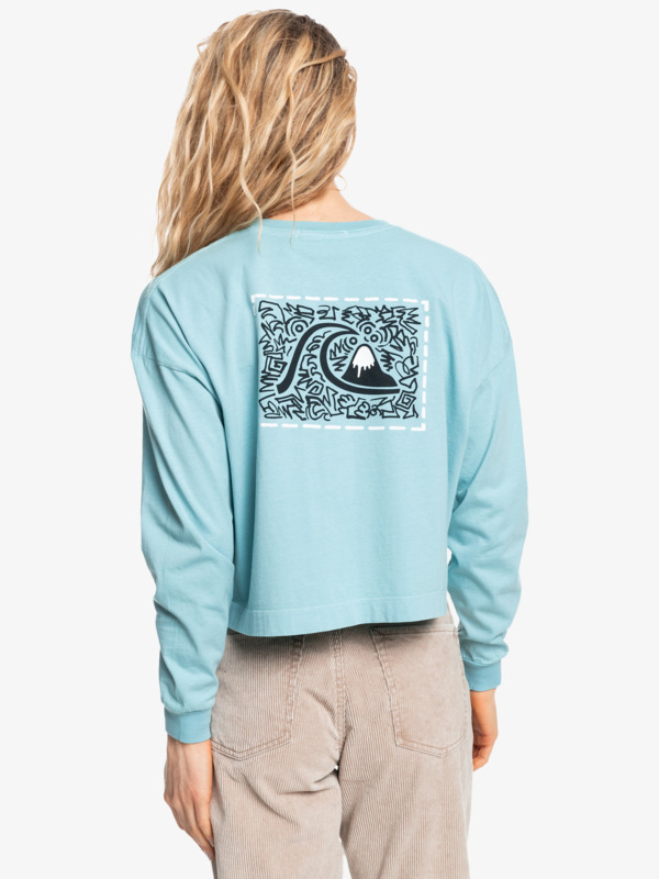 Quiksilver Womens Oversized Crop - Organic Long Sleeve T-Shirt for Women  EQWZT03045