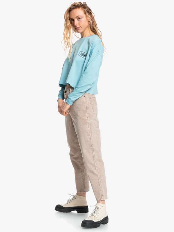 Quiksilver Womens Oversized Crop - Organic Long Sleeve T-Shirt for Women  EQWZT03045