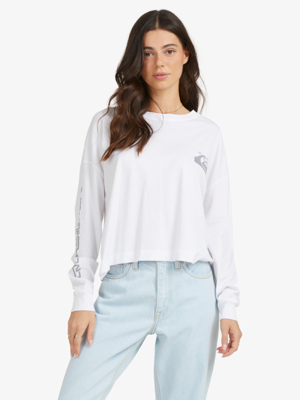 Quiksilver Womens Oversized Crop - Organic Long Sleeve T-Shirt for Women  EQWZT03045
