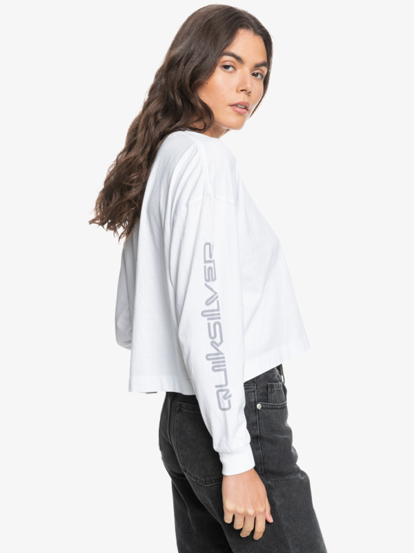 Quiksilver Womens Oversized Crop - Organic Long Sleeve T-Shirt for Women  EQWZT03045