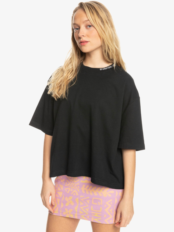 Boyfriend Crop - Short Sleeve T-Shirt for Women EQWZT03122