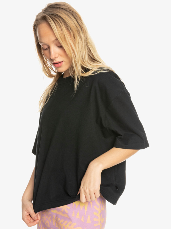 Boyfriend Crop - Short Sleeve T-Shirt for Women EQWZT03122