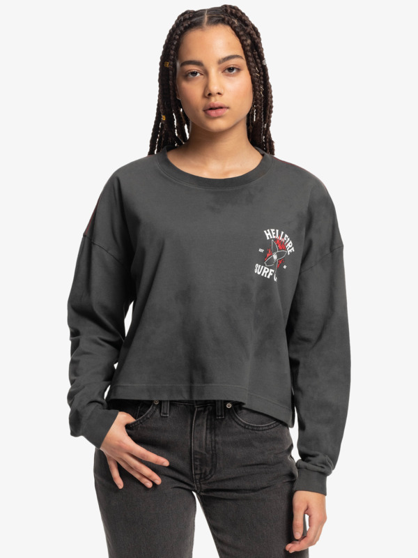 Quiksilver x Stranger Things 86 Oversized 2022 - Long Sleeve T-Shirt for Women  EQWZT03155
