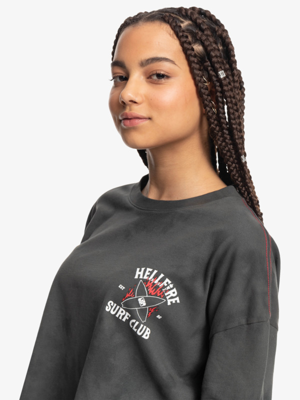 Quiksilver x Stranger Things 86 Oversized 2022 - Long Sleeve T-Shirt for Women  EQWZT03155