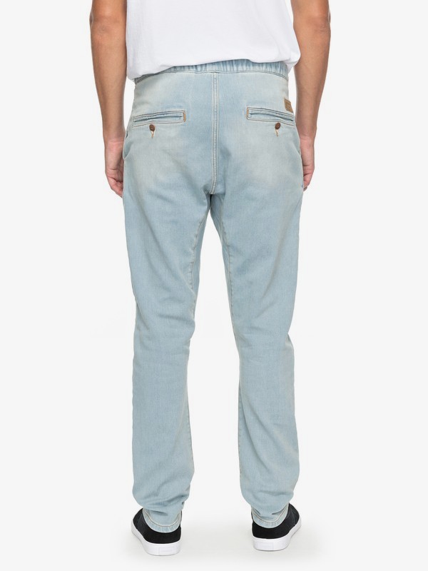 Fonic Bleached Denim Joggers for Men Quiksilver