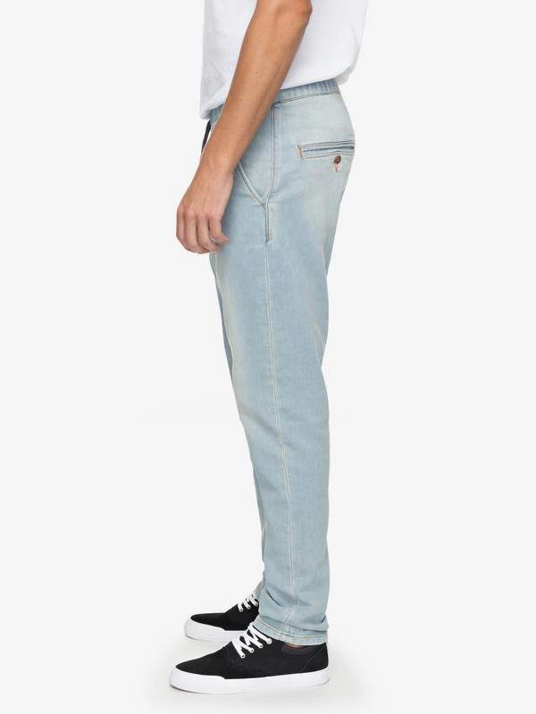 Fonic Bleached Denim Joggers for Men Quiksilver