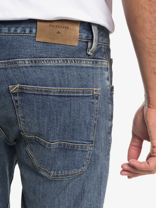 Revolver Medium Blue Straight Fit Jeans for Men Quiksilver