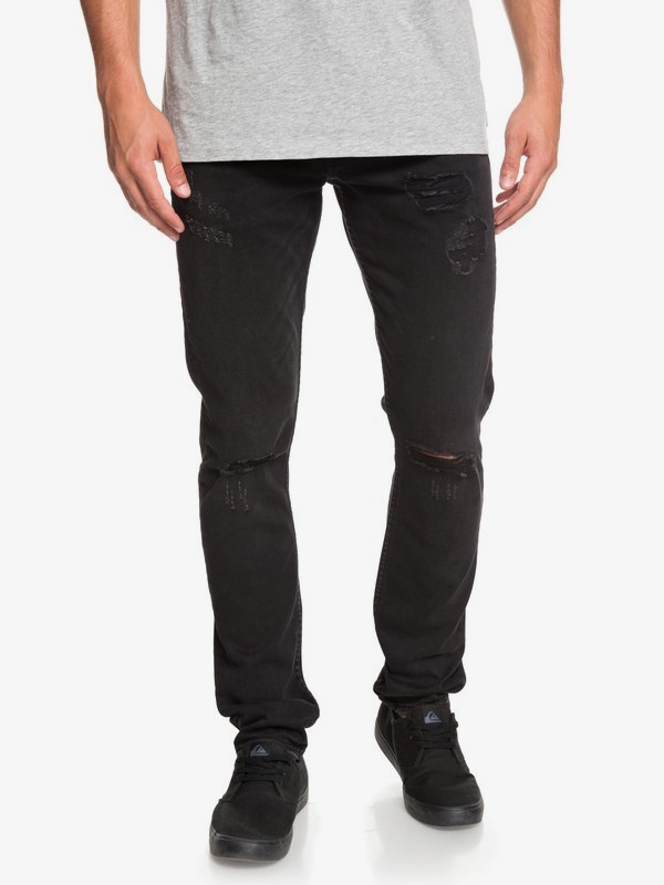 quiksilver, Distorsion Stranger Black - Slim Fit Jeans for Men, STRANGER BLACK (kta0) 0 Distorsion Stranger Black - Slim Fit Jeans for Men Black EQYDP03384 Quiksilver